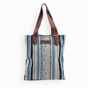 Sutisana Wool/Leather Tote Shoulder Bag /Road Trip Bolivia NWOT